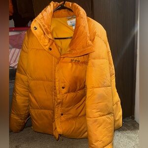 Mustard Yellow Women's Columbia Puffer Coat